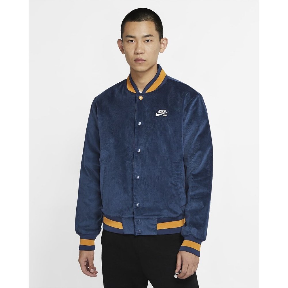 NIKE SB Corduroy Bomber Midnight Navy/Chutney-Sail SKU CK5444-410